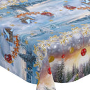 Christmas Season Festive Vinyl Oilcloth Tablecloth