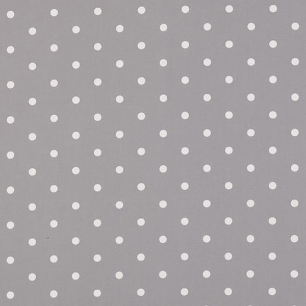Dotty Smoke Grey 100% Cotton Fabric by Clarke and Clarke