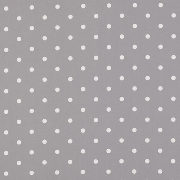Dotty Smoke Grey 100% Cotton Fabric by Clarke and Clarke