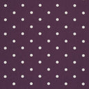 Dotty  Berry Purple 100% Cotton Fabric by Clarke and Clarke