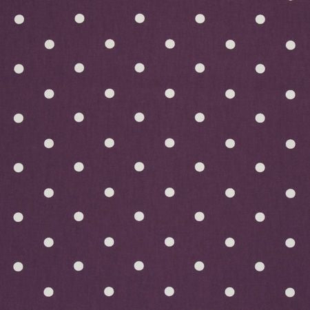 Dotty  Berry Purple 100% Cotton Fabric by Clarke and Clarke