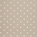 Dotty Taupe 100% Cotton Fabric by Clarke and Clarke