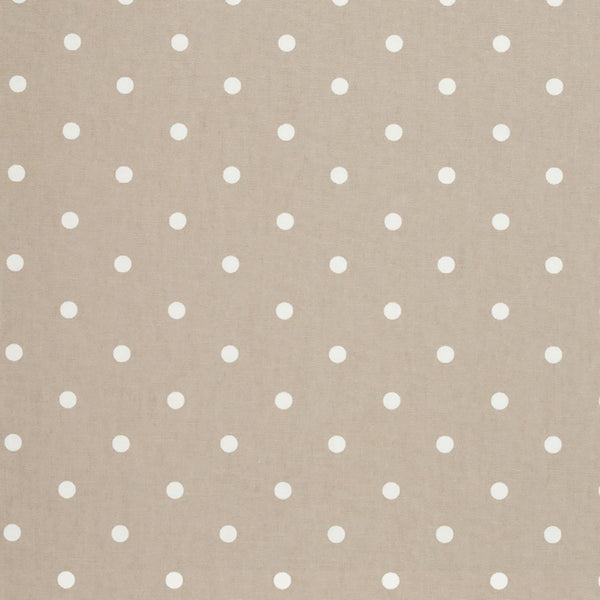 Dotty Taupe 100% Cotton Fabric by Clarke and Clarke