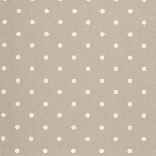 Dotty Taupe 100% Cotton Fabric by Clarke and Clarke