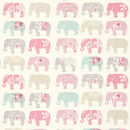 Elephant Pastel 100% Cotton Fabric by Clarke and Clarke