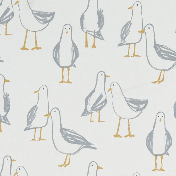 Laridae Seagull Natural 100% Cotton Fabric by Clarke and Clarke