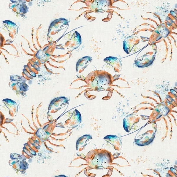 Lobster Voyage 100% Cotton Fabric Digital Print