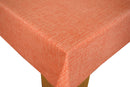 Burnt Orange Linen Look Vinyl Oilcloth Tablecloth