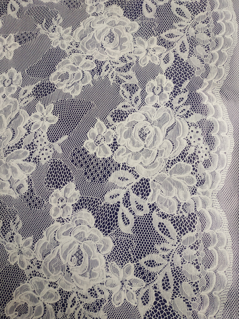 Orla Lace Pattern Dark Blue Vinyl Oilcloth Tablecloth