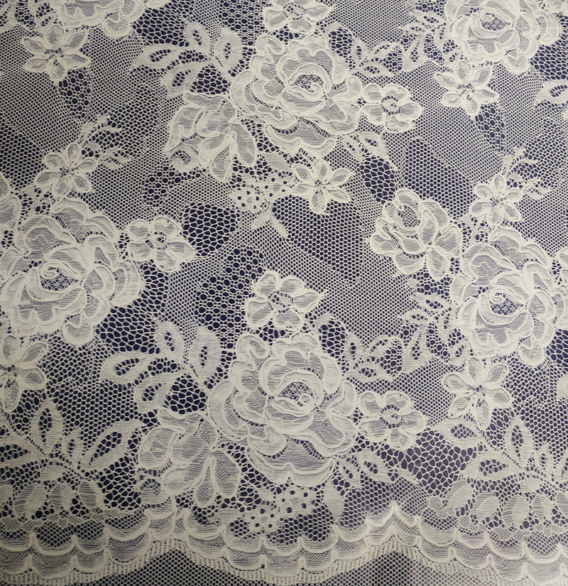 Orla Lace Pattern Dark Blue Vinyl Oilcloth Tablecloth