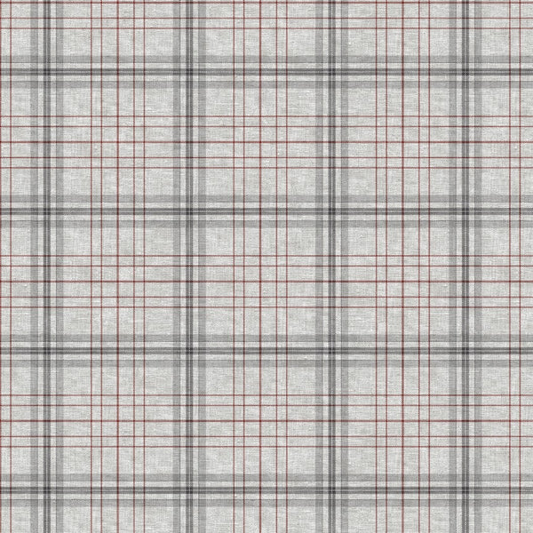 Grey Plaid Tartan Check Vinyl Oilcloth Tablecloth