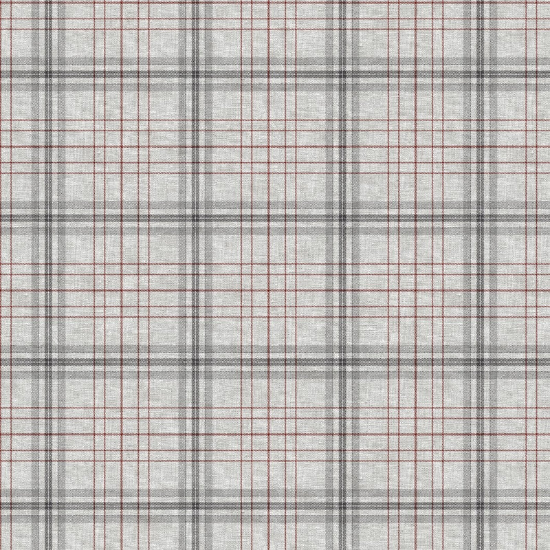 Grey Plaid Tartan Check Vinyl Oilcloth Tablecloth