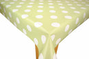 Sage Green Large  Hot Spot Vinyl Tablecloth