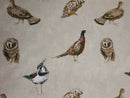 Wildbirds Putty 100% Cotton Fabric by Prestigious