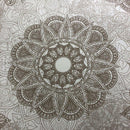 Chakra Taupe Vinyl Oilcloth Tablecloth