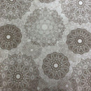 Chakra Taupe Vinyl Oilcloth Tablecloth