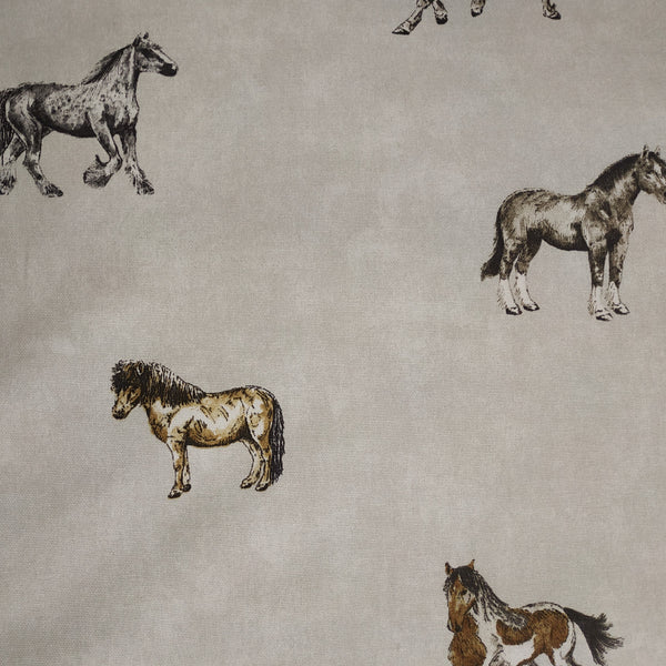 Horse Stables Linen 100% Cotton Fabric by Prestigious