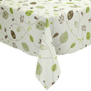 Leaves and Stems on Natural Wider Width PVC Vinyl Oilcloth Tablecloth 160cm wide