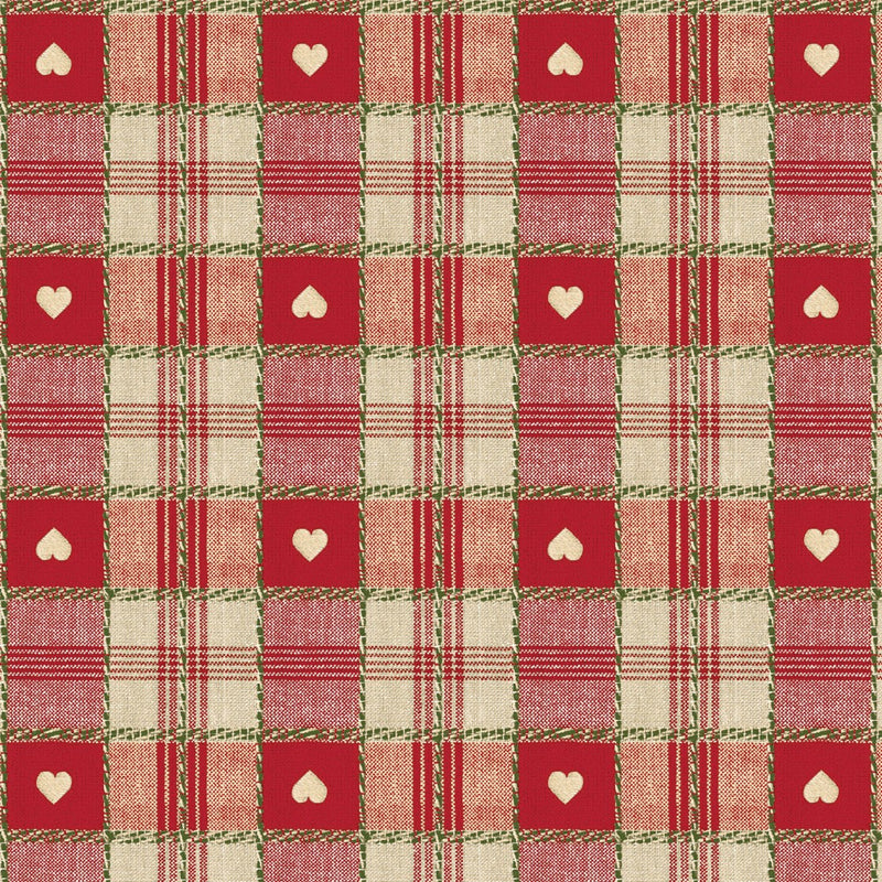 Sweetheart Check Red Wider Width PVC Vinyl Oilcloth Tablecloth 160cm wide