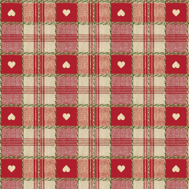 Sweetheart Check Red Wider Width PVC Vinyl Oilcloth Tablecloth 160cm wide
