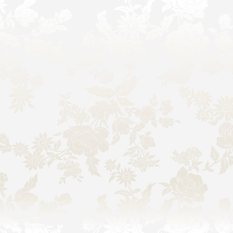 White on White  Floral Classic Damask Pattern PVC Vinyl Tablecloth 20 Metres x 140cm
