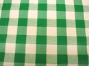 GREEN 2.5cm Gingham Check Vinyl Oilcloth Tablecloth