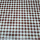Brown Gingham Check Small  Vinyl Oilcloth Tablecloth