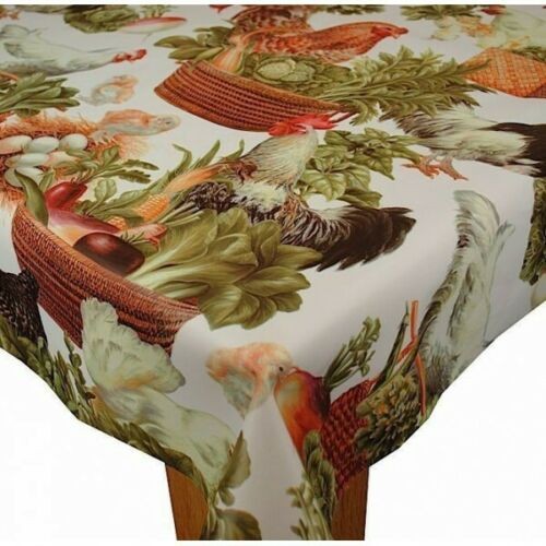 Chicks and Chickens  PVC Vinyl Oilcloth Tablecloth