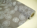 Gunmetal Grey Lace Pattern PVC Vinyl Tablecloth  20 Metres x 140cm