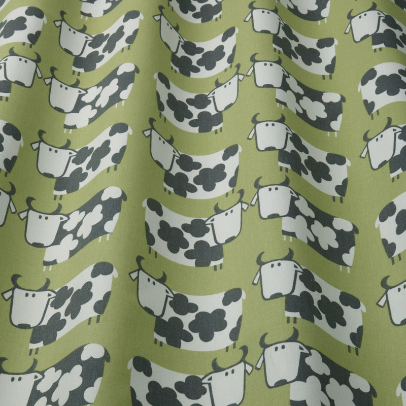 Moo Moo Cow Kiwi 100% Cotton Fabric by I-Liv SMD