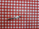 Red Bistro Gingham Check  PVC Vinyl Tablecloth Roll 20 Metres x 140cm