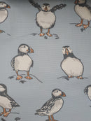 Atlantic Puffin Powder Blue 100% Cotton Fabric by Clarke & Clarke