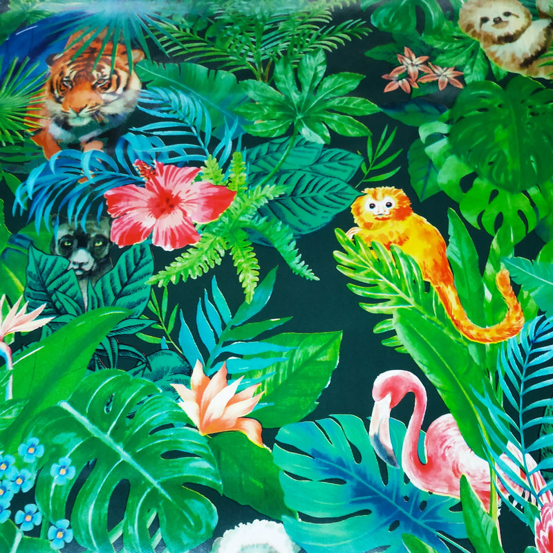 Rainforest Tropical  Vinyl Oilcloth Tablecloth