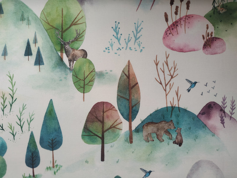 Woodland Walk 100% Cotton Digital Print Fabric by Prestigious Textiles