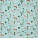 On Safari Duckegg 100% Cotton Digital Print Fabric by Prestigious Textiles