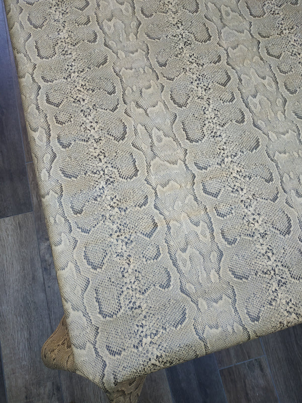 Snakeskin Print Beige Textured   Vinyl Tablecloth