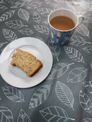 Slate Leaf Design Vinyl Oilcloth Tablecloth