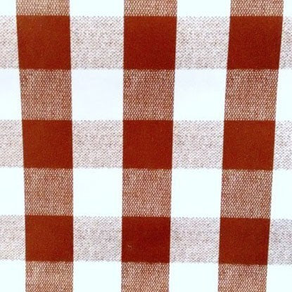 Square PVC Tablecloth Brown 20mm Gingham Check Oilcloth 140cm x 140cm