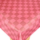 Square PVC Tablecloth Cranberry Wine 2cm Check Oilcloth 140cm x 140cm