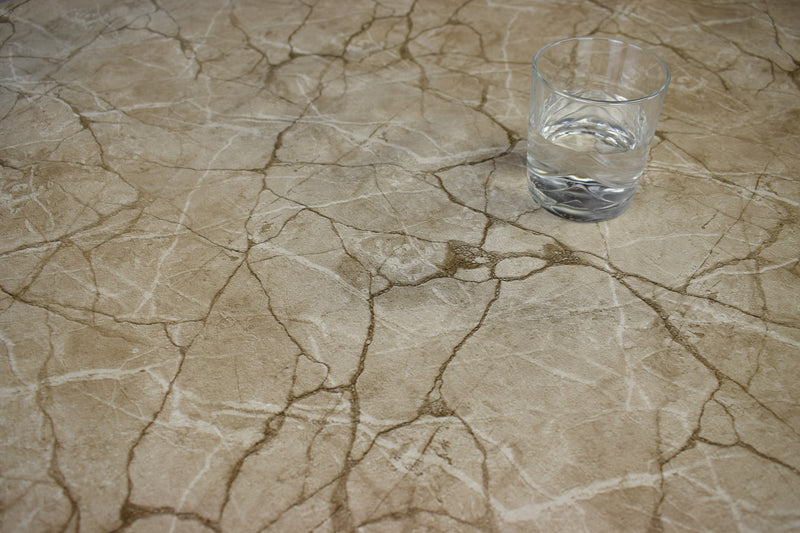 Naxos Taupe Marble Granite Vinyl Oilcloth Tablecloth