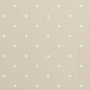Round PVC Tablecloth Etoile Stars Beige Linen Oilcloth 132cm