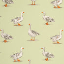 Clarke and Clarke Geese Sage Green Oilcloth Tablecloth
