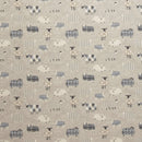 Round PVC Tablecloth Baa Baa Sheep Charcoal Oilcloth 132cm SMD I-Liv