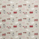 Round PVC Tablecloth Baa Baa Sheep Peony Oilcloth 132cm SMD I-Liv