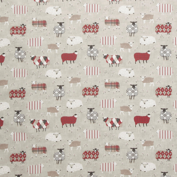Round PVC Tablecloth Baa Baa Sheep Peony Oilcloth 132cm SMD I-Liv