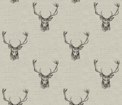 Square Wipe Clean Tablecloth  PVC Oilcloth 132cm x 132cm Stag Head