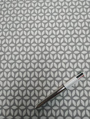 Geo Geometric Grey 100% Cotton Fabric by Clarke and Clarke