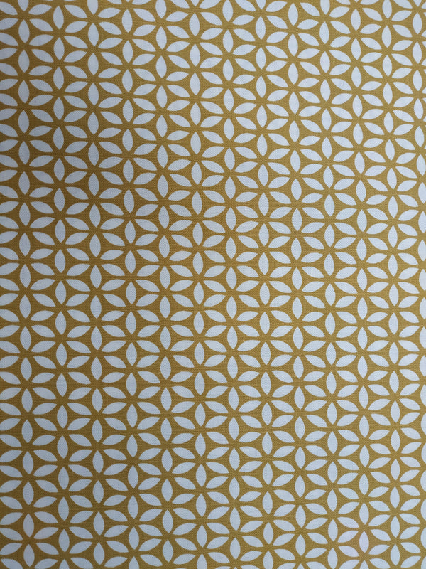 Geo Geometric Ochre 100% Cotton Fabric by Clarke and Clarke