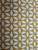 Geo Geometric Ochre 100% Cotton Fabric by Clarke and Clarke