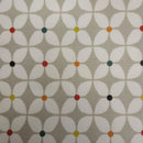 Round PVC Tablecloth Prestigious Zap Paintbox Grey Oilcloth 132cm